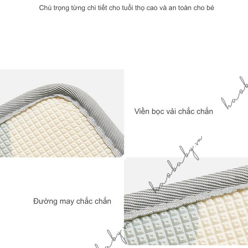 Thảm  Chơi cho bé Umoo xốp XPE - Dày 1,5cm, Cuộn Tròn, Không Mùi, Không Thấm Nước