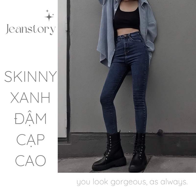 Quần Skinny Jeans Xanh Đậm