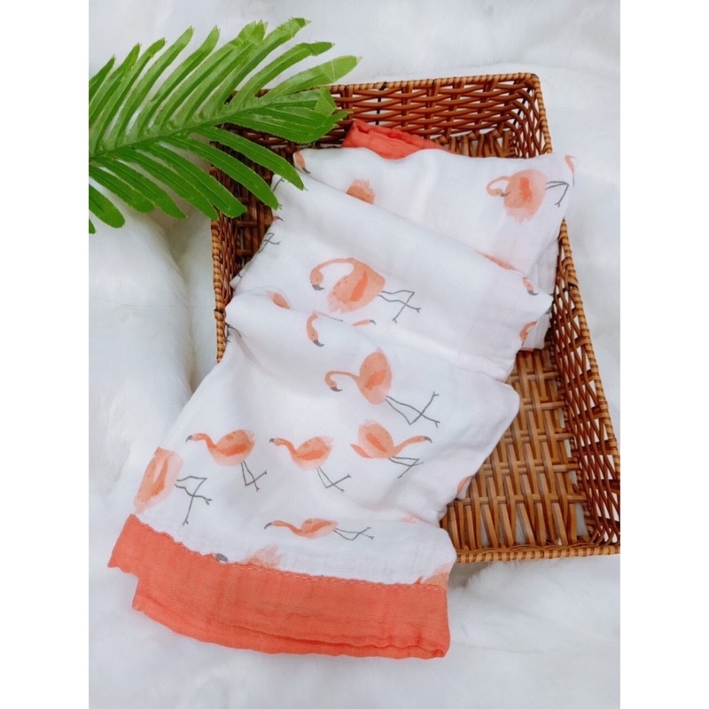 KHĂN CHĂN ADEN SỢI TRE 4 LỚP BO VIỀN SIÊU MỀM