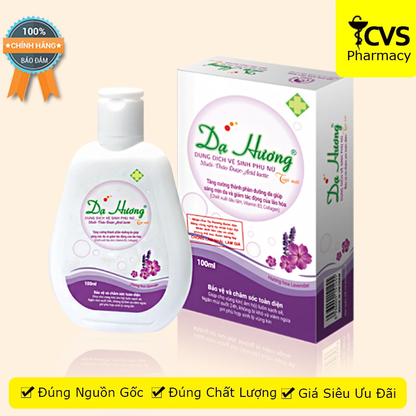 Dung dịch vệ sinh phụ nữ Dạ Hương - sạch nhẹ, khử mùi hôi, bảo vệ vùng kín - cvspharmacy