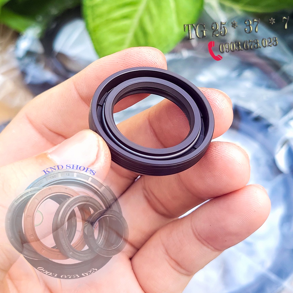 Phớt dầu SVKS TG 25*37*7, Phốt chặn nhớt trục chuyên cho phụ tùng xe máy, máy sản xuất công nghiệp | KND Shops
