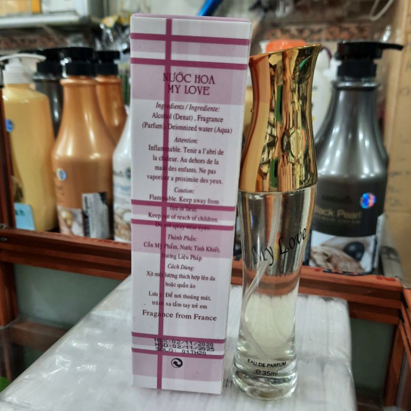Nước hoa My Love 35ml màu hồng caro