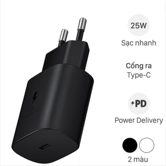 Bộ Sạc Nhanh 25W, Củ Sạc Nhanh và Cáp Sạc Nhanh Cho Note 10,Note 20, A70, A71, A80, A90, S20, S20+ S20 Ultra