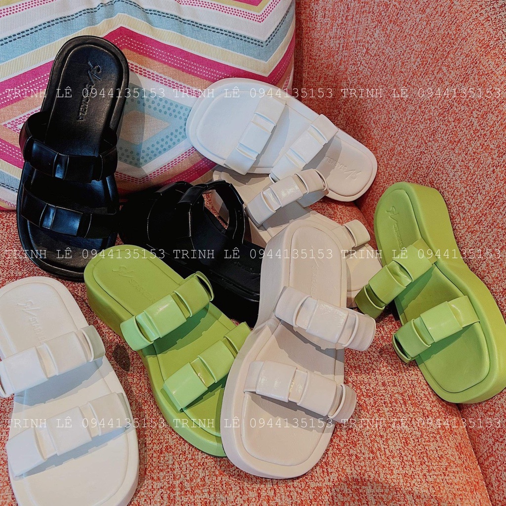 Dép Hai Quai Ngang Nữ Quai Gấp Cao 3cm Thời Trang Hot Trend Cao Cấp TRINH LÊ SHOP GIÀY DÉP TL1592