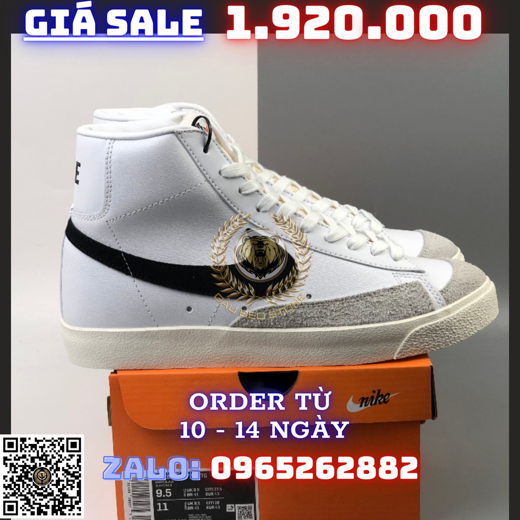 Giày Outlet Sneaker _Nike Blazer Mid '1977 Vintage MSP: BQ6806-100 PHONG CÁCH ORDER + FREESHIP ➡️ gaubeostore.shop