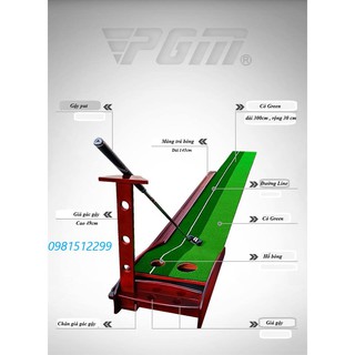 Bộ thảm tập golf putting + gậy putter