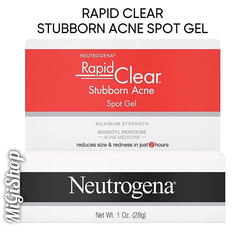 Gel Chấm Mụn Neutrogena Rapid Clear Stubborn Acne Spot Gel 28g