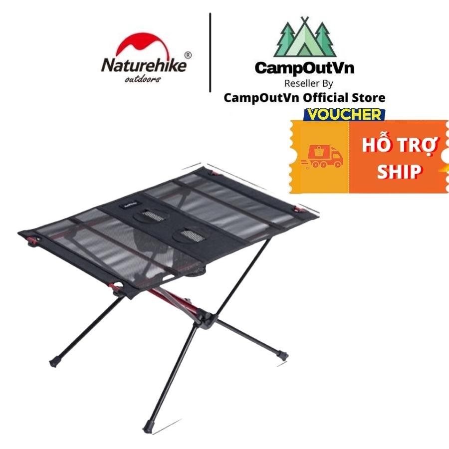 Naturehike Bàn dã ngoại campoutvn bàn naturehike xếp dã ngoại cắm trại du lịch dã ngoại bàn kệ vải xếp gấp A102