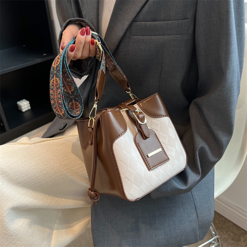 Túi Đeo Vai Dây Rút Bản Rộng Phong Cách vintage Cho Nữ