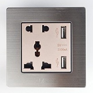 Ổ cắm điện âm tường đa năng có 2 cổng usb LGtech F72-023 - Hàng Chính Hãng