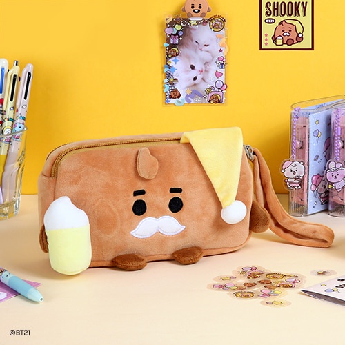 MONOPOLY X LINE FRIENDS BT21 BABY DOLL PEN POUCH  HỘP BÚT HÌNH BT21 BẢN PARTY