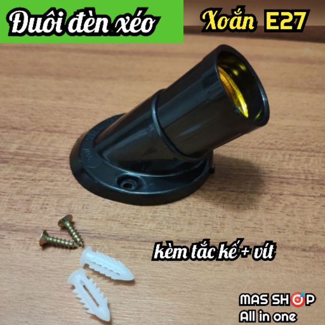 Đuôi đèn bắt xéo Nina tặng kèm tắc kê và vít