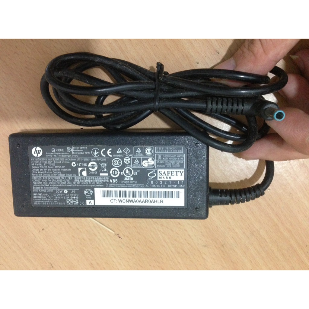 Adapter Laptop Zin HP Envy 19.5V - 3.33A - Đầu kim