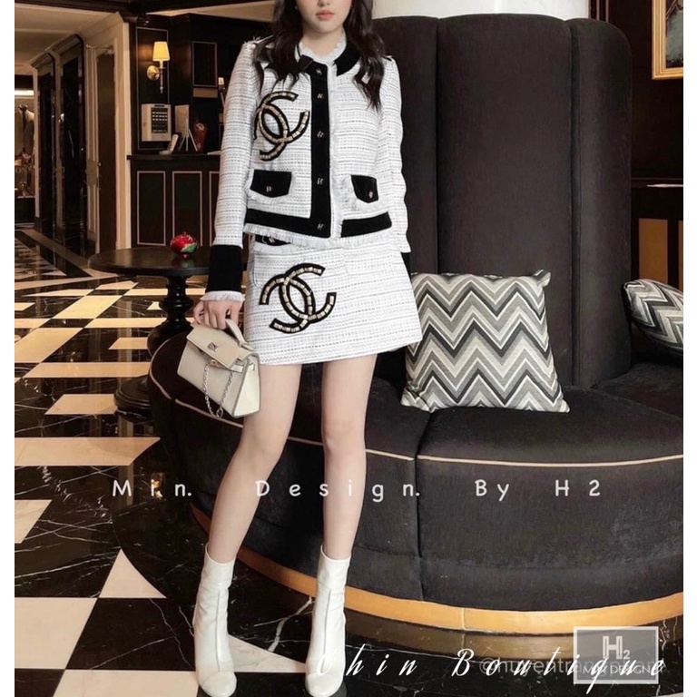 Sét dạ chaneo tang nơ siêu đẹp | BigBuy360 - bigbuy360.vn