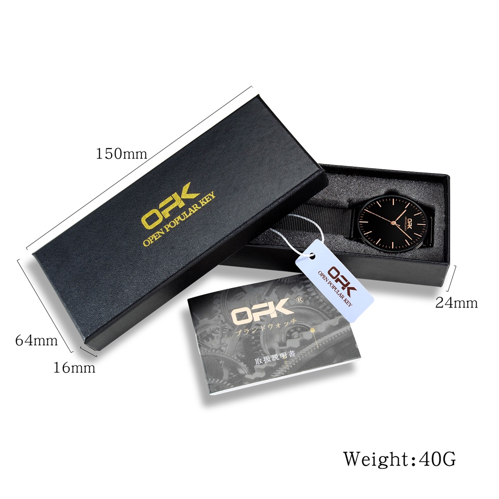 Đồng hồ đeo tay OPK 8126 dây đeo bằng da chống thấm nước chống mòn thời trang cho nam Dây đeo bằng thép không gỉ | WebRaoVat - webraovat.net.vn