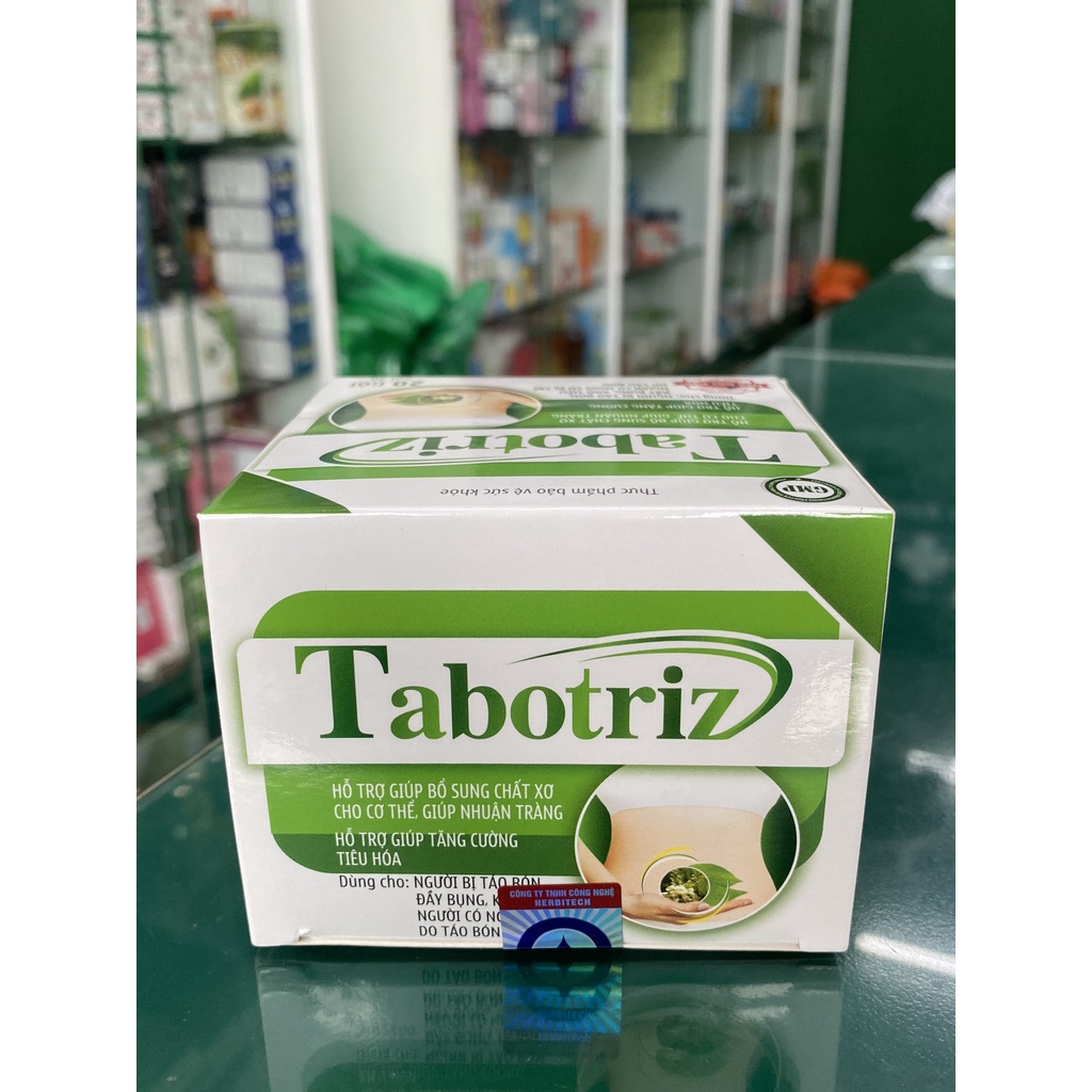 Tabotriz - Hỗ trợ bổ sung chất xơ cho cơ thể, hỗ trợ giảm nguy cơ táo bón, tăng cường tiêu hoá và hỗ trợ nhuận tràng