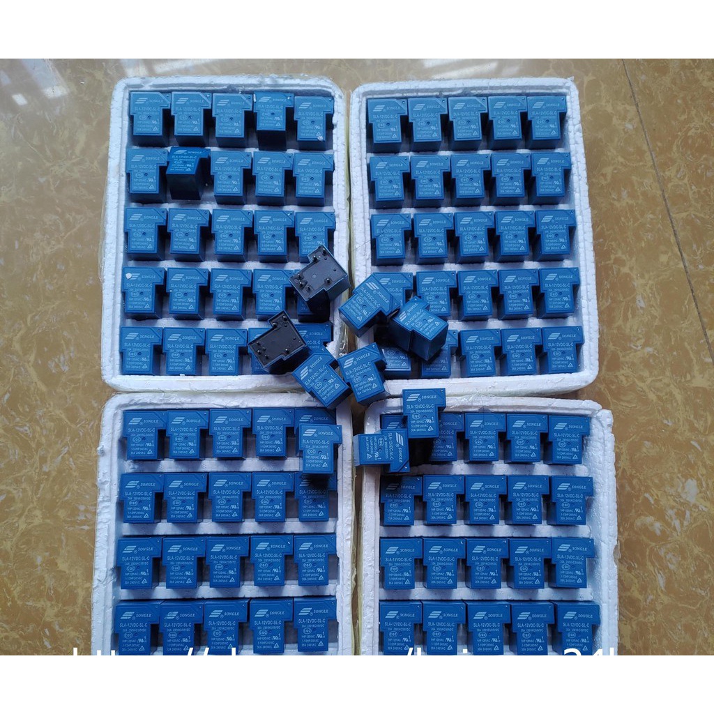 Relay 12V 6 Chân 30A Songle SLA-12VDC-SL-C Độ Bộ Số Xe Điện Loại Tốt