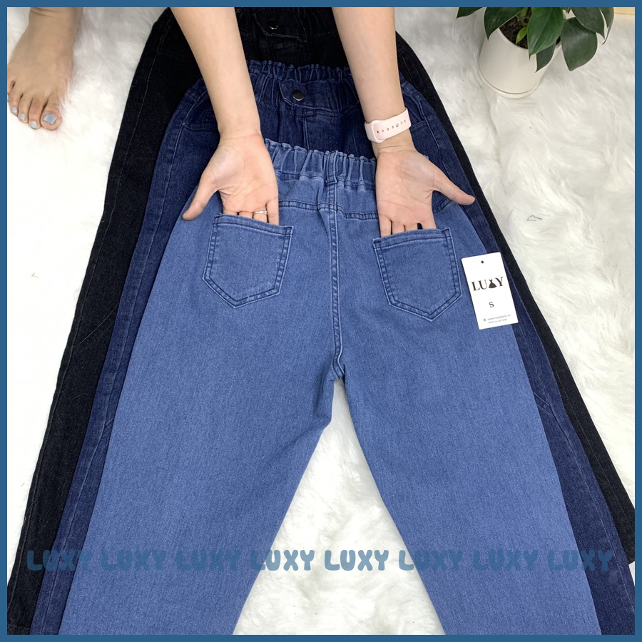 Quần Jean Nữ Dáng Baggy LUXY V291 Cạp Chun Co Giãn 4 Chiều Đủ Size Từ 40kg-80kg