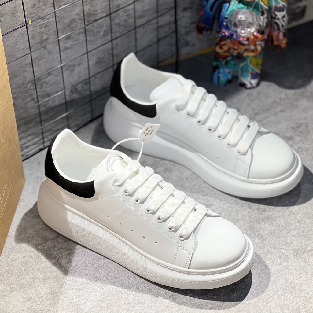 Giày alexander mcqueen nam, nữ gót đen bản chuẩn 11.
