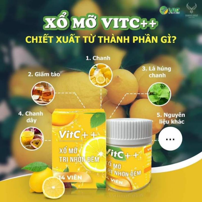 [CHÍNH HÃNG]Xổ Mỡ Đêm VICT++ Giảm Cân Hộp 14 Viên - Xổ mỡ Chính hãng Freeship