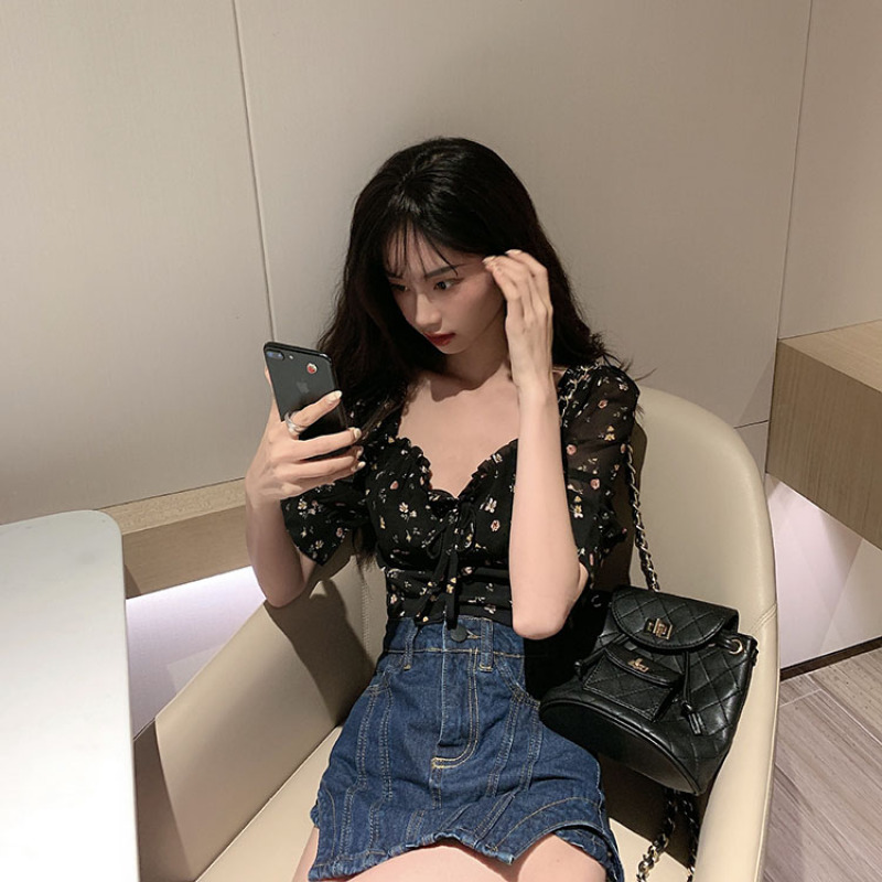 Áo Croptop Trễ Vai In Hoa Cho Nữ | BigBuy360 - bigbuy360.vn