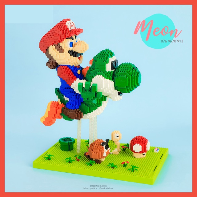 Xếp hình lego Yoshi and Mario - Miniblock Yoshi Mario size XL