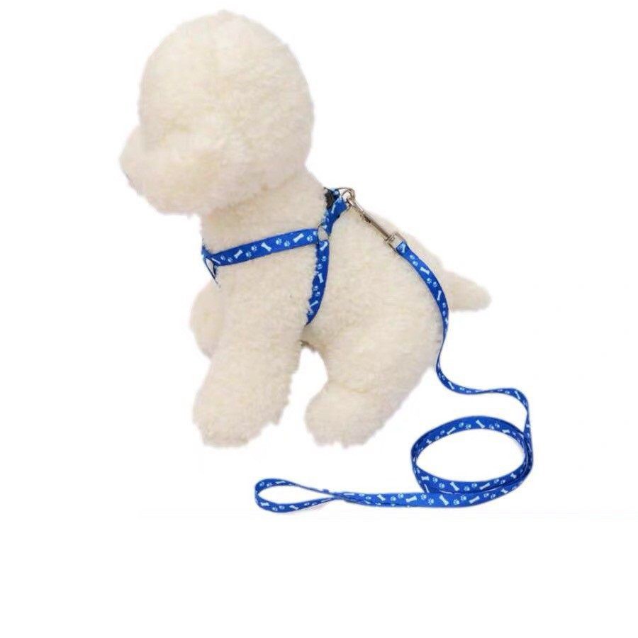 Doremiu (2 size) Dây dắt chó mèo dạng yếm nhỏ xinh 1 lớp dây xích vải mỏng cho thú cưng nhỏ