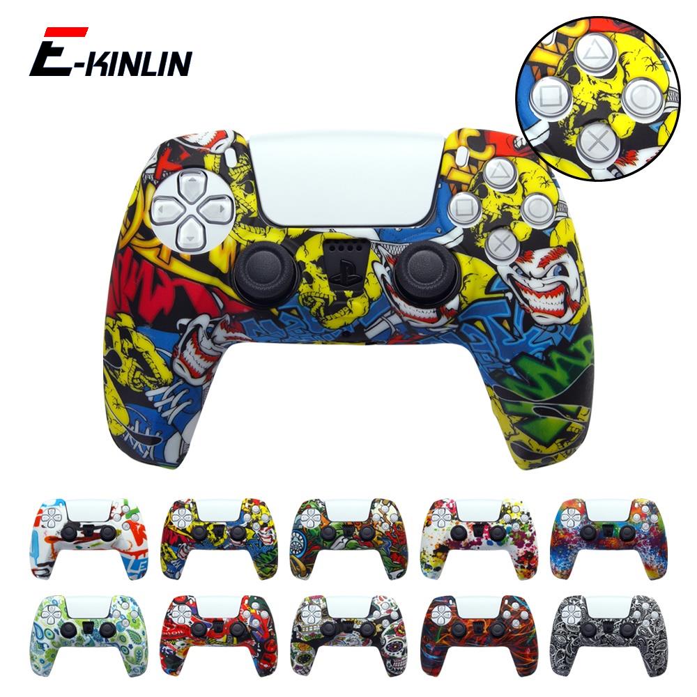 Vỏ Bọc Silicon Mềm Màu Nước Cho Tay Cầm Chơi Game Sony Playstation 5 PS5