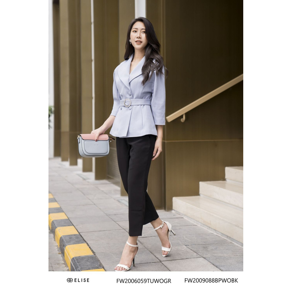 Áo khoác suit ghi xanh thiết kế Elise | BigBuy360 - bigbuy360.vn