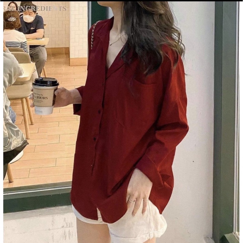 Áo Sơ Mi Pastel Nhiều Màu PEONYB Nữ [FREESHIP]  Thun dài tay công sở, hssv phong cách vintage cá tính Ulzzang