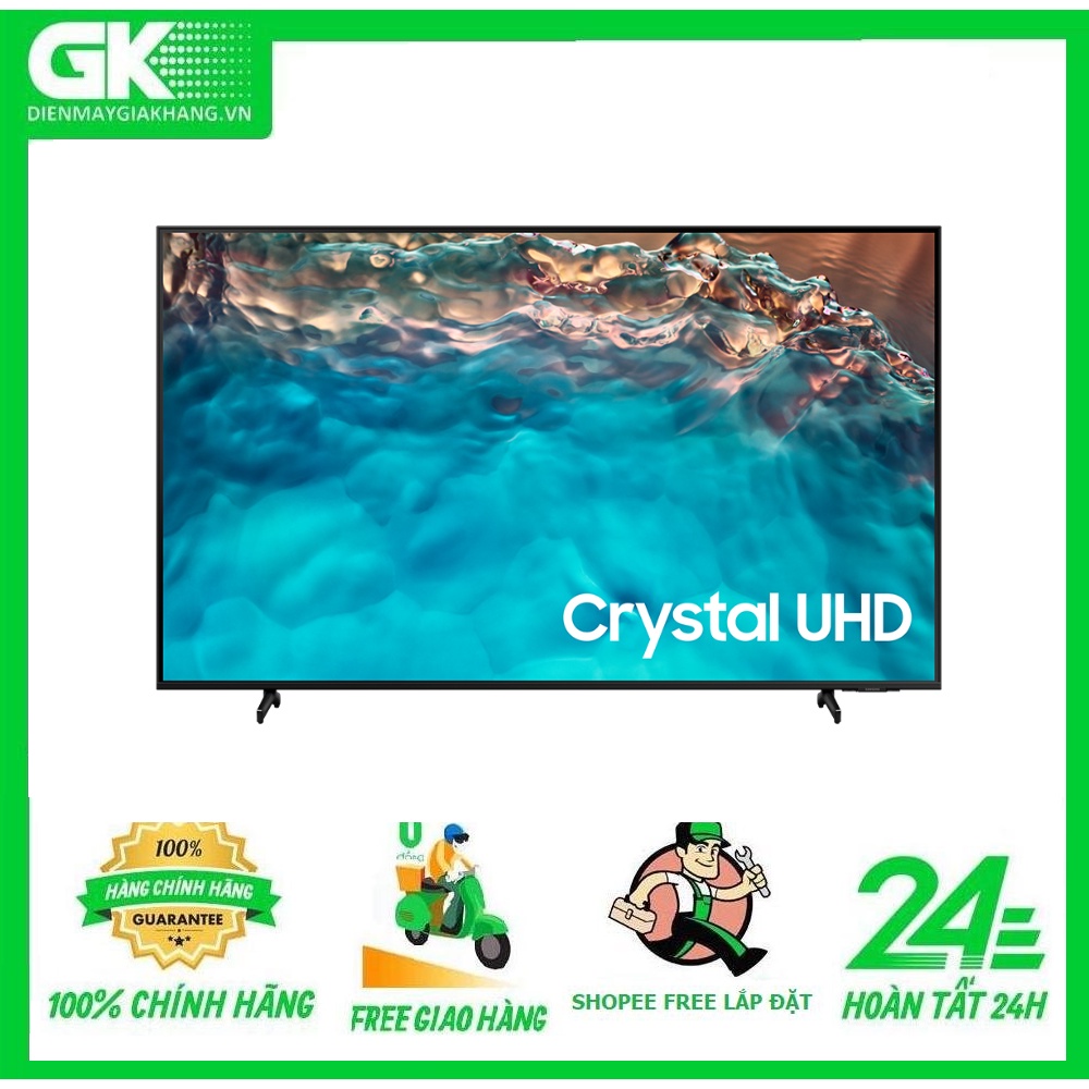 UA65BU8000   -- MIỄN PHÍ CÔNG LẮP ĐẶT  --Smart Tivi Samsung 4K Crystal UHD 65 inch UA65BU8000 Mới 2022