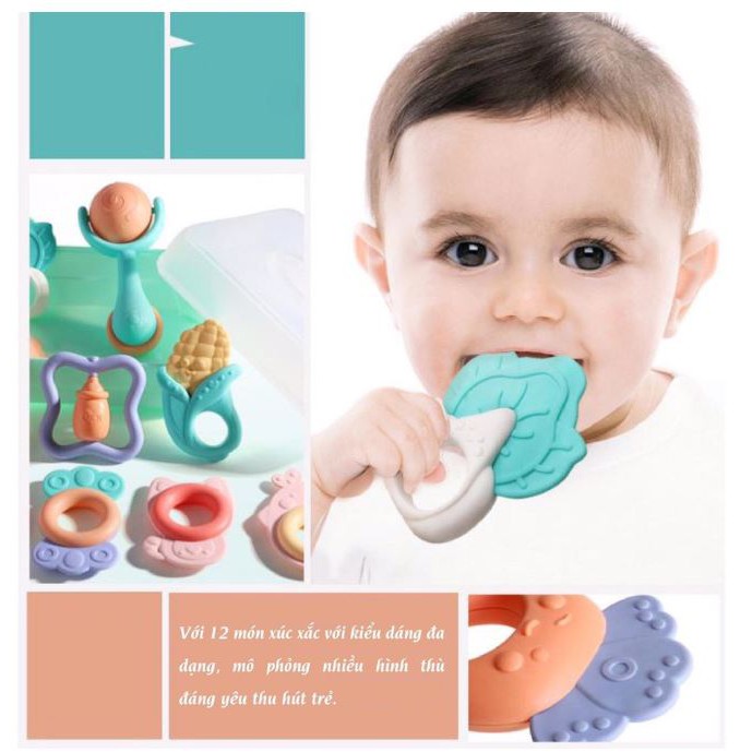 Xúc xắc gặm nướu bộ 10 món Baby Rattle