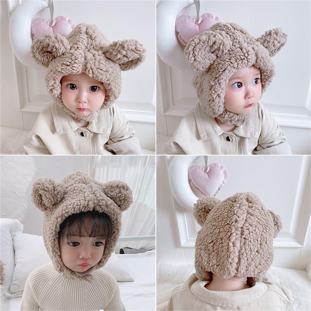 MIHAN1 Mũ Trùm Tai Giữ Ấm Mùa Đông Mềm Mại Kiểu Hoạt Hình Đáng Yêu Cho
