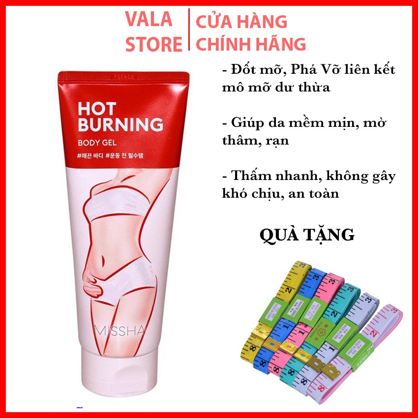 Kem Tan Mỡ Bụng MISSHA HOT BURNING, Gel Tan Mỡ Hàn Quốc, An Toàn, Hiệu Quả, Mờ Thâm Rạn, 200ml