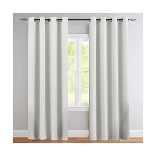Bộ Rèm cửa chống nắng [Tông Trắng] - Kiểu may khoen ore - Ngang 3m Cao 2m chia 2 tấm kéo qua 2 bên