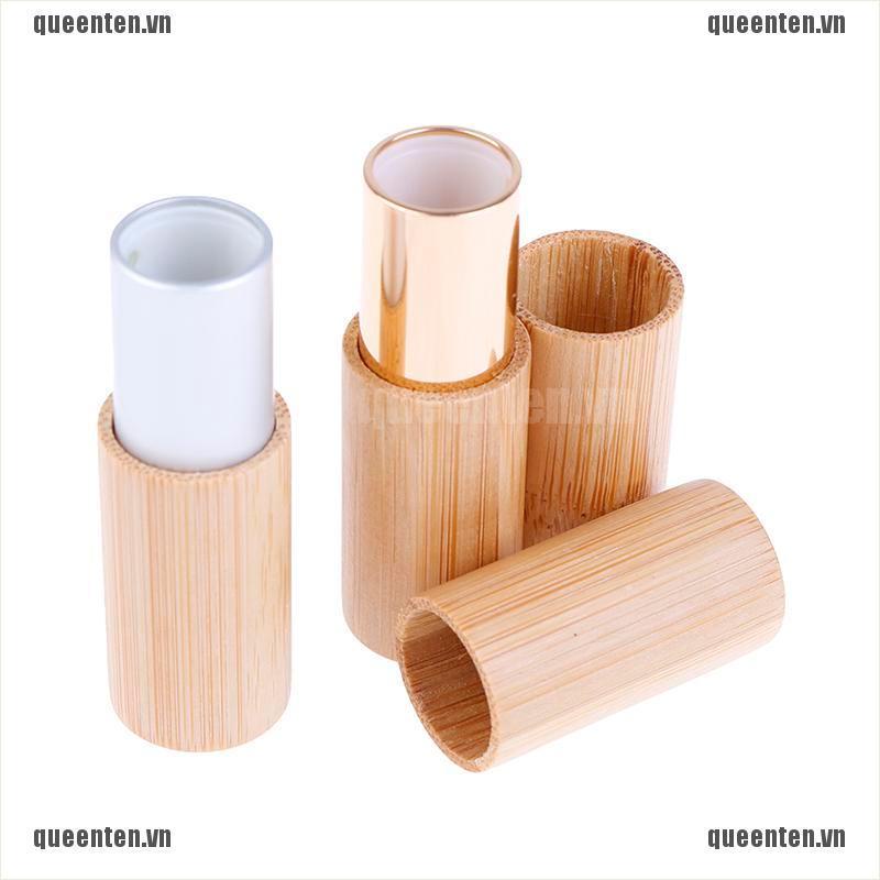 4G Bamboo Lipstick Tube Top Grade Lip Balm Sub Package DIY Empty Lip Container QUVN