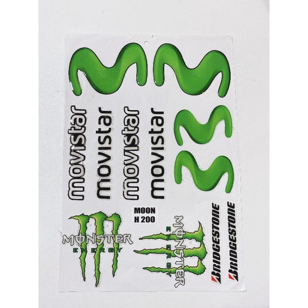 Tem nổi MONSTER đủ mẫu dán trang trí xe máy, ô tô, mũ bảo hiểm chống thấm nước, chống bay màu