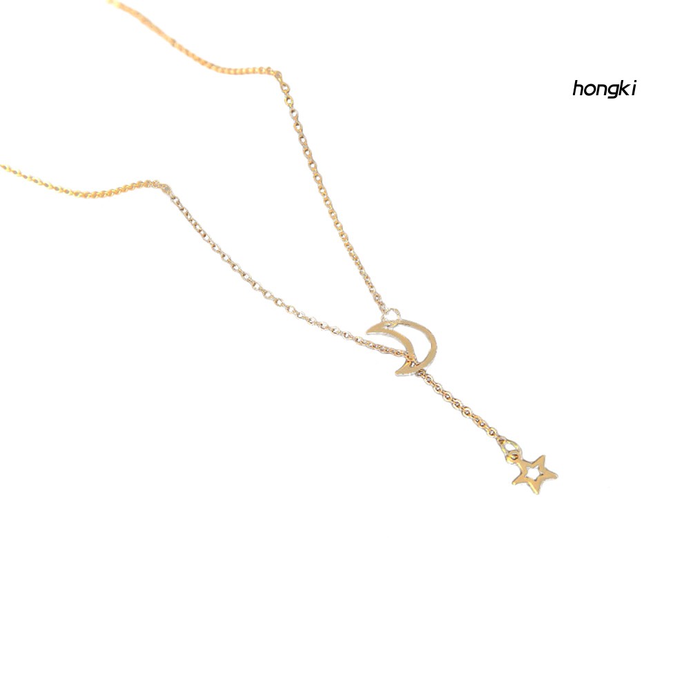 Dây Chuyền Choker Mặt Hình Mặt Trăng Và Ngôi Sao Thời Trang Cho Nữ
