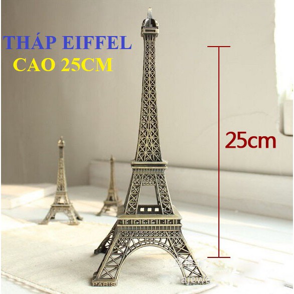 [CAO 25cm] Tháp Eiffel cao 25cm bằng kim loại trang trí decor, quà tặng,....