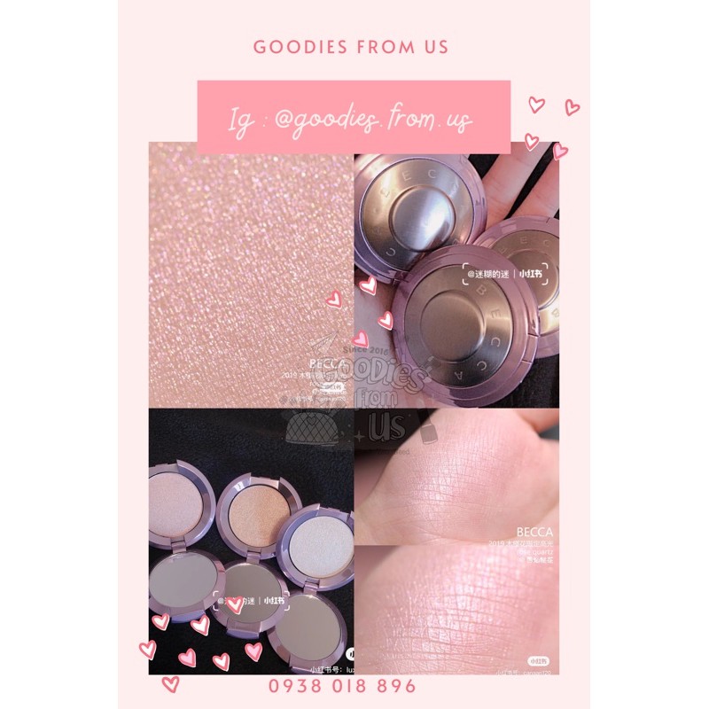 Phấn bắt sáng BECCA Mini Barbie Ferreira - Rose Quartz SALE 40% !!