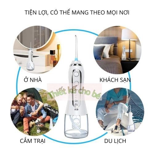 Máy tăm nước cầm tay H2ofloss HF6/HF6P/HF9P Phiên bản cao cấp 5 tốc độ dung tích 300ml bảo hành 6 tháng