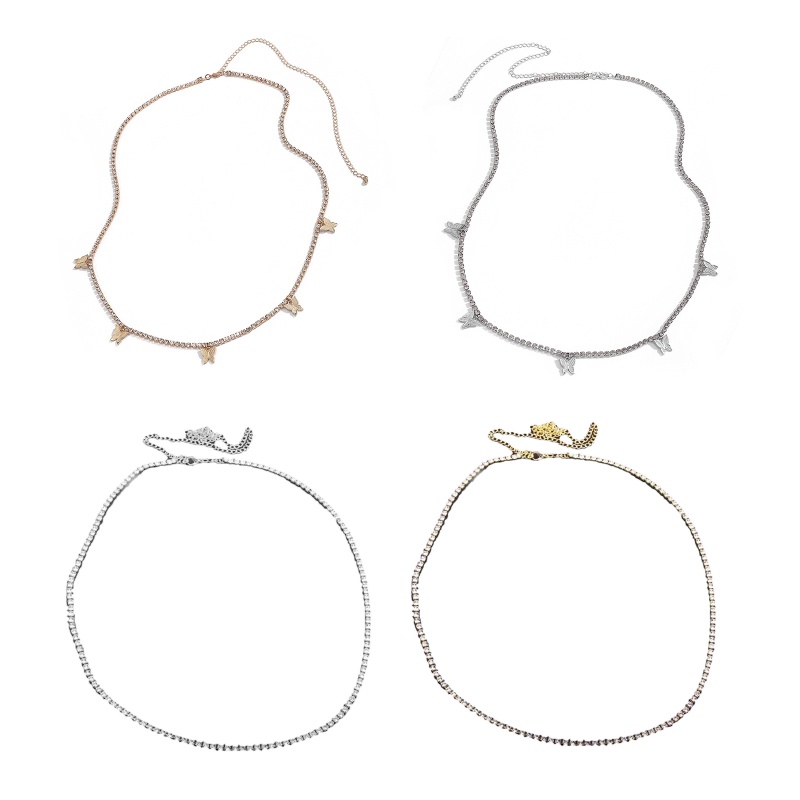 Dây Xích Đeo Hông Đính Hình Bướm Lấp Lánh Có Thể Điều Chỉnh Cho Nữ