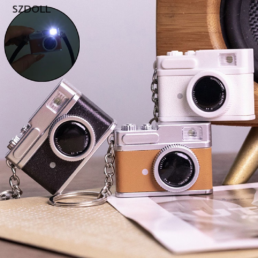 Mô Hình Máy Ảnh Cổ Điển Mini Có Đèn Và Âm Thanh Trang Trí Nhà Búp Bê