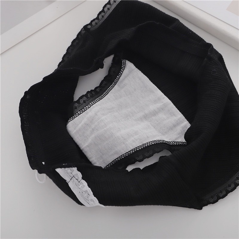 Quần Lót Nữ Cotton Viền Kẻ Đen Trắng Gân tăm Kháng Khuẩn Siêu Hot 128