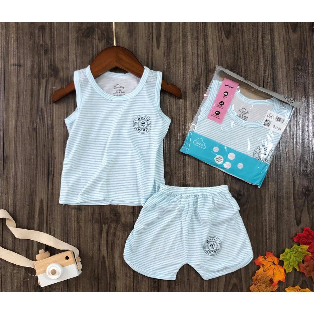 (0-18M) Bộ ba lỗ/sát nách vải cotton tre - UNCHI