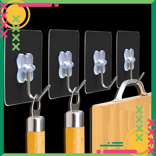 Móc Dán Tường Siêu Dính Trong Suốt Chịu Lực Tốt Treo Tường Chắc Chắn 6x6 cm