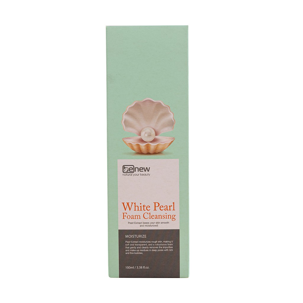 Sữa rửa mặt làm sáng da tinh chất ngọc trai White Pearl Foam Cleansing Benew 100ml