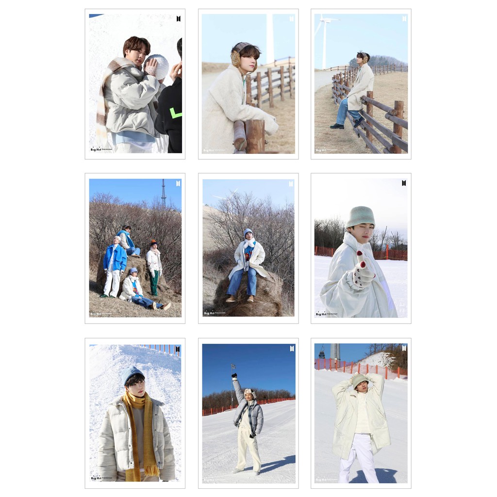 [Ép Lụa] Lomo Card 63 ảnh BTS -Winter Package 2021 Naver Dispatch