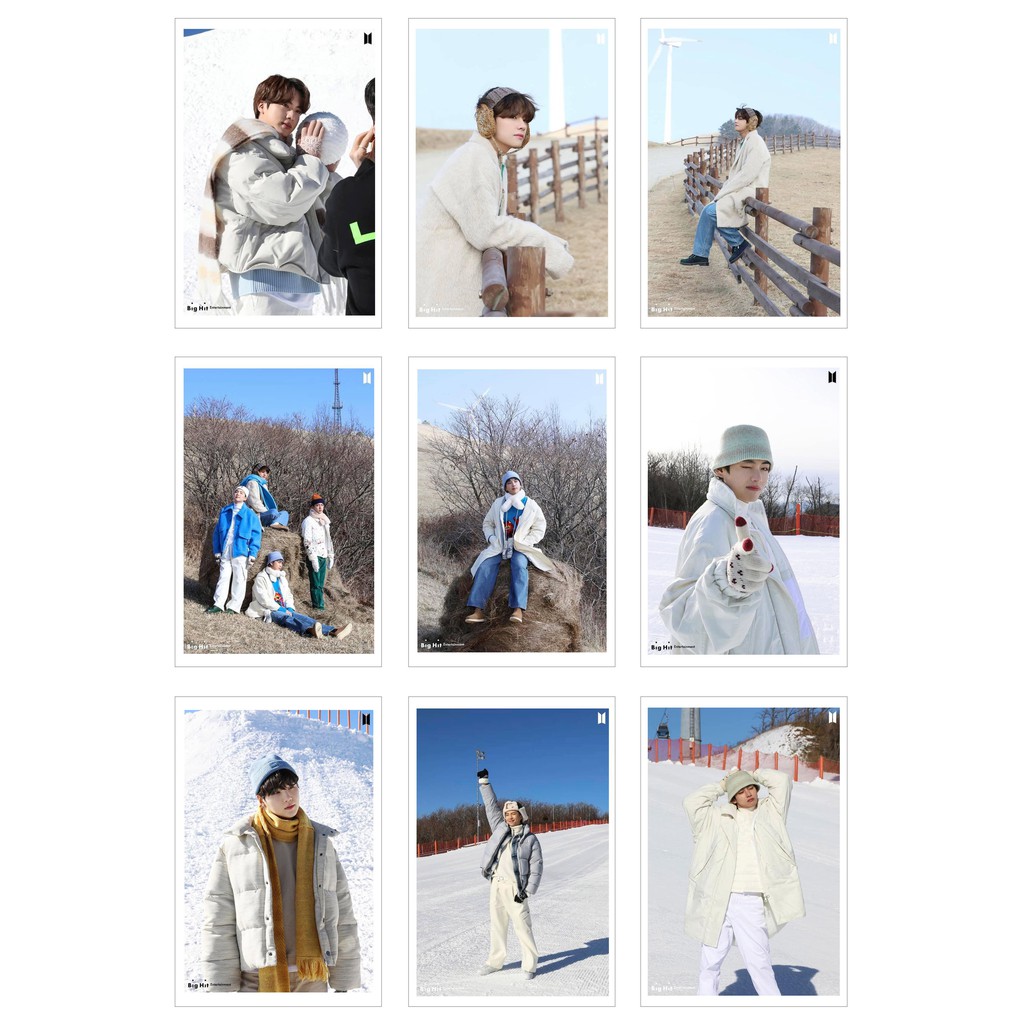 [Ép Lụa] Lomo Card 63 ảnh BTS -Winter Package 2021 Naver