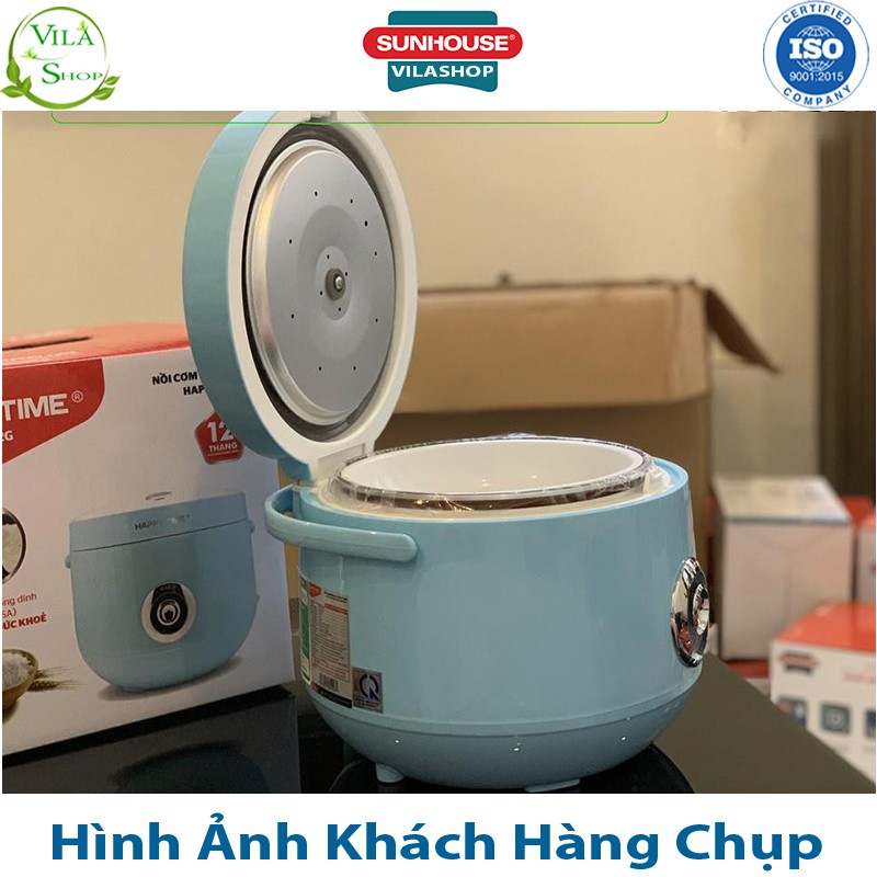 Nồi Cơm Điện, Nồi Cơm Đa Năng Sunhouse Happy Time HTD 8522G 1.2L - Vỏ Nhựa Cao Cấp, Có Quai Xách Tiện Lợi